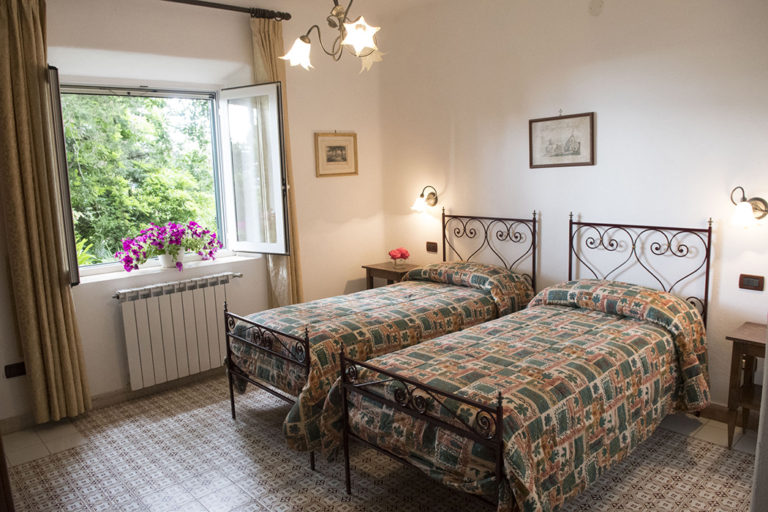 Villa Beatrice private bedroom overlooking Vesuvius, provate vacation villa Ischia Italy